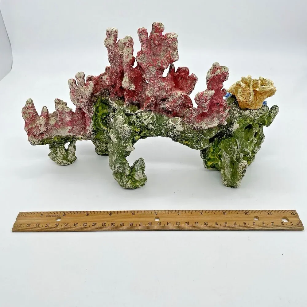 Fish Tank Aquarium Decorations/ Accessories Lot of 10 Colorful Ceramics Grasses